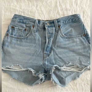 Levi’s 501 Light Wash Denim Short Shorts for sale!